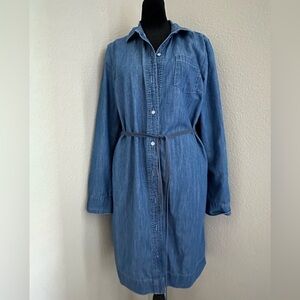 Tommy Hilfiger Women's Dress Belted Denim Sz M . Boho